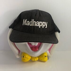 Mad Happy Hat. One Size, Adjustable. Some Wear But Great Cap. Grey